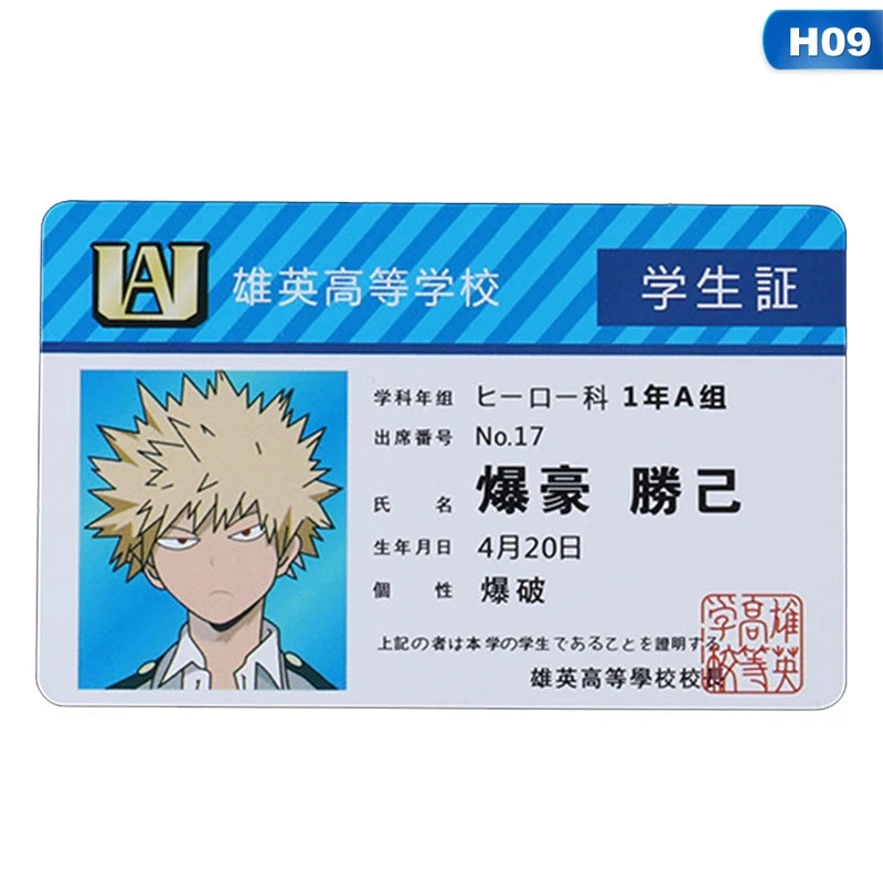 Carta ID Estudiante My Hero Academia