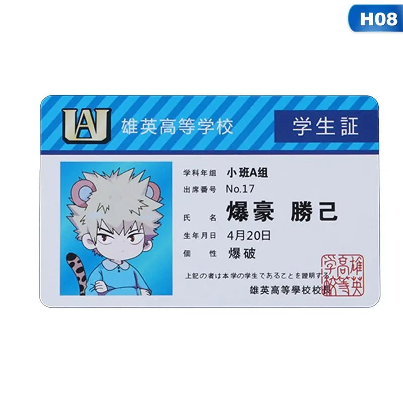 Carta ID Estudiante My Hero Academia