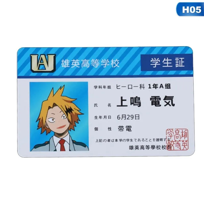 Carta ID Estudiante My Hero Academia