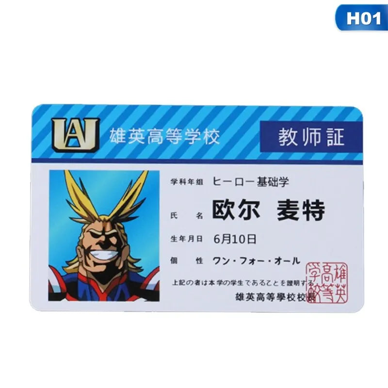 Carta ID Estudiante My Hero Academia