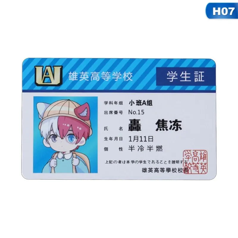 Carta ID Estudiante My Hero Academia