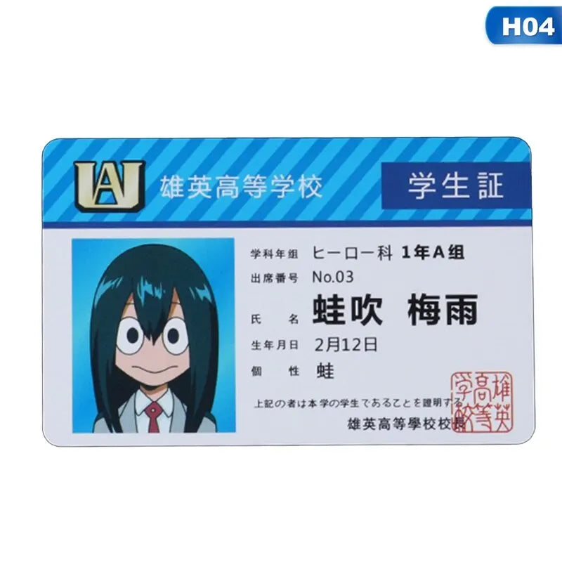 Carta ID Estudiante My Hero Academia