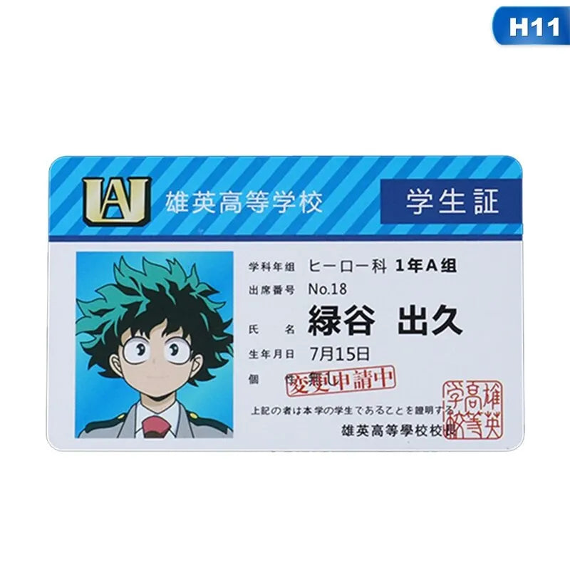 Carta ID Estudiante My Hero Academia