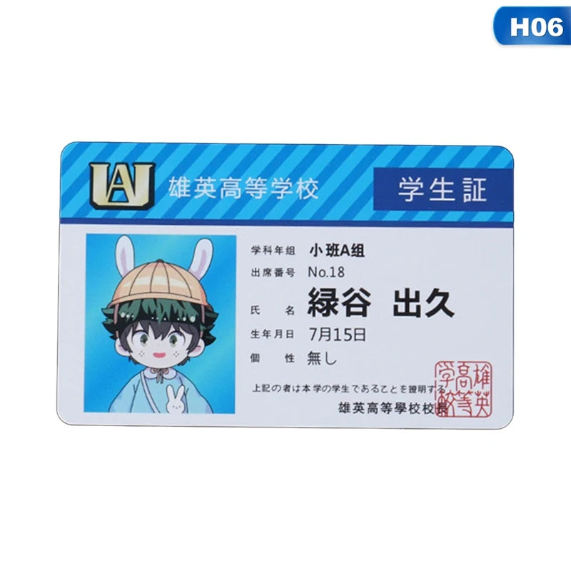 Carta ID Estudiante My Hero Academia