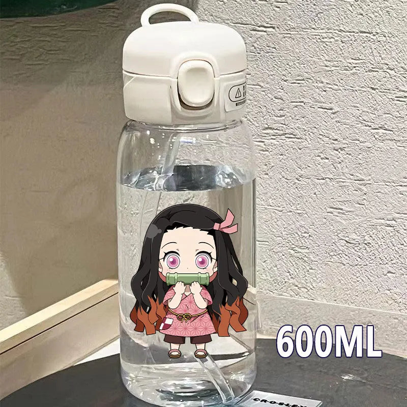 Botella Demon Slayer 600ml/400ML Transparente Antigoteo