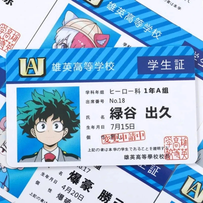 Carta ID Estudiante My Hero Academia