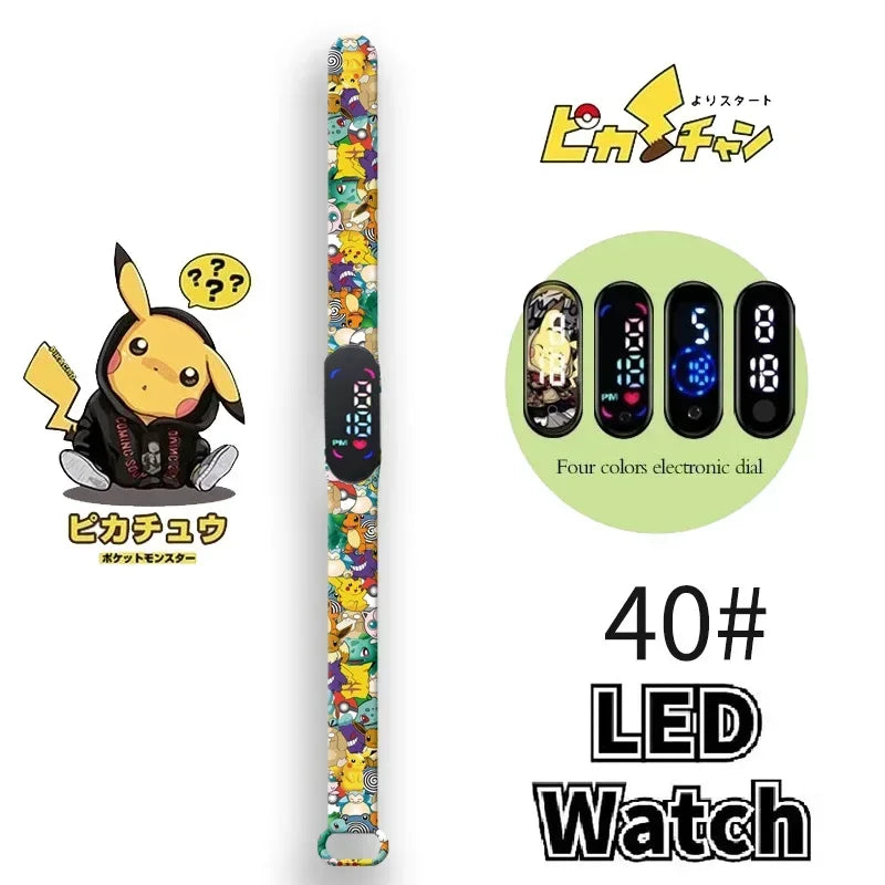 Reloj Digital Resistente Al Agua Pokemon