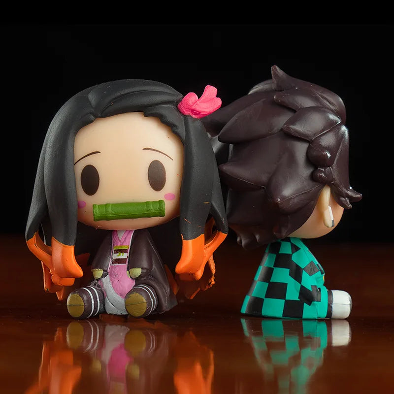 4 Figuras Kawaii Demon Slayer
