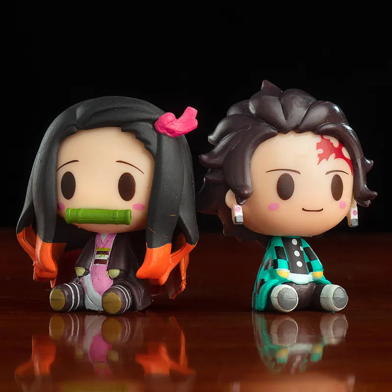 4 Figuras Kawaii Demon Slayer