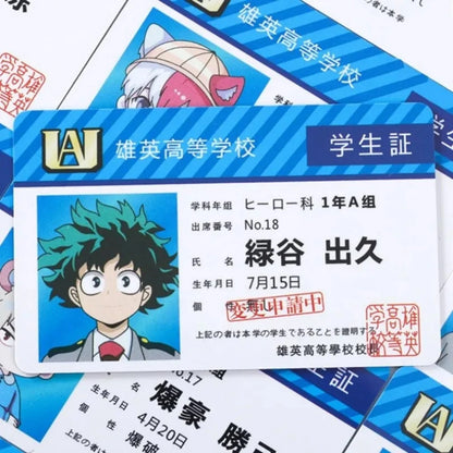Carta ID Estudiante My Hero Academia